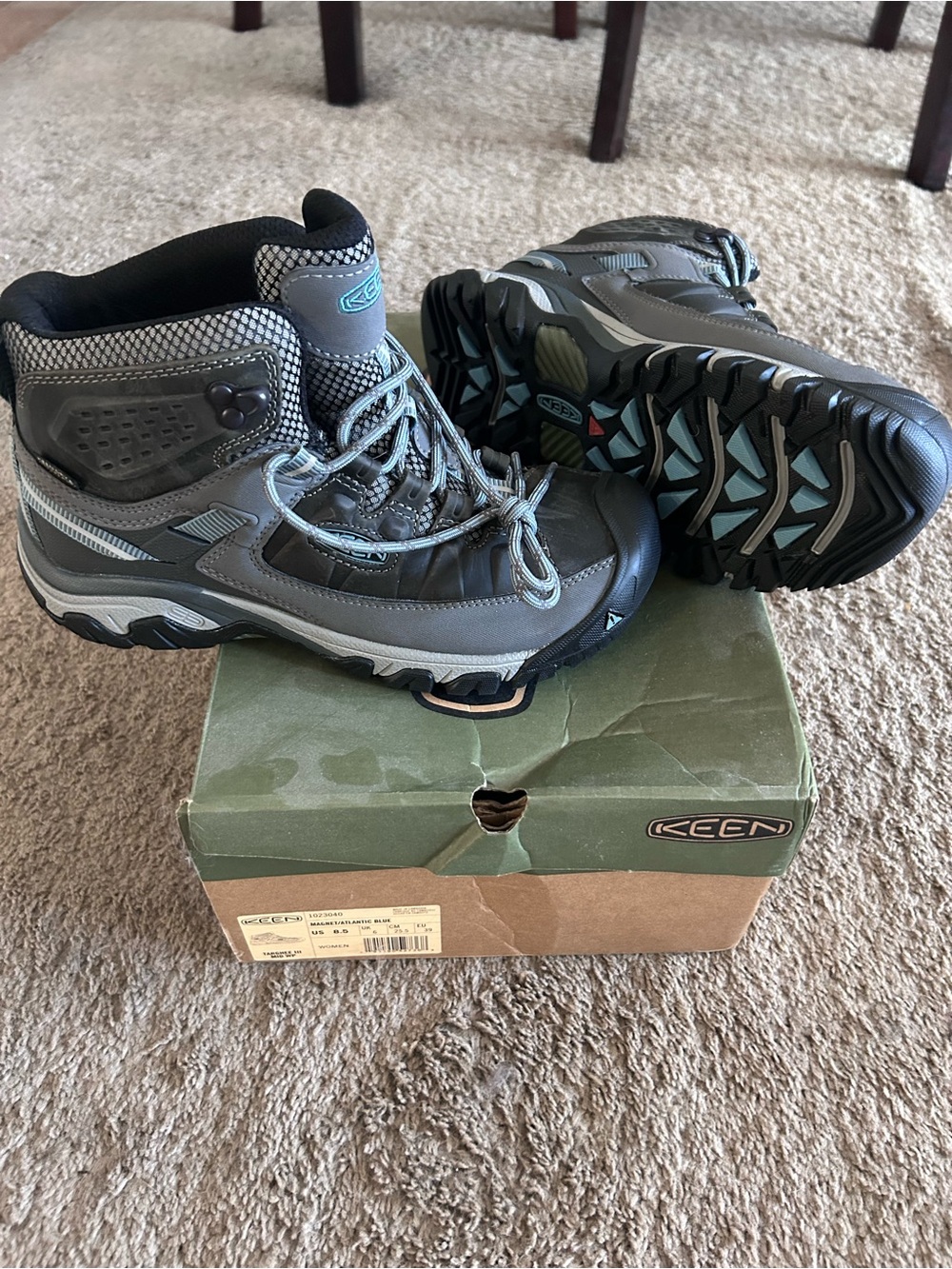 KEEN  Gray Waterproof Hiking Boots - Durable Trail Footwear